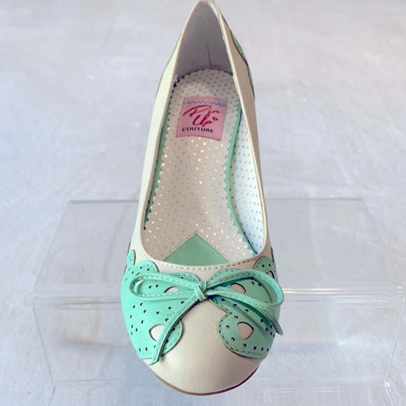 Mint cream PIN UP COUTURE shoes Wiggle-17 - Picture 6 of 16